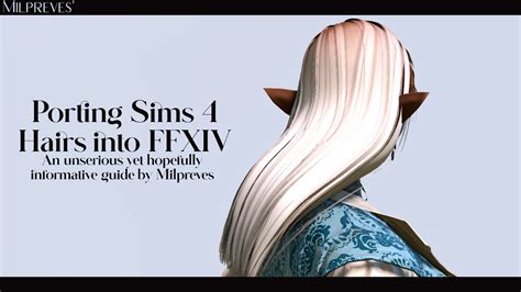 Contributor Information FFXIV for original meshes and textures. . How to port hair mods ffxiv